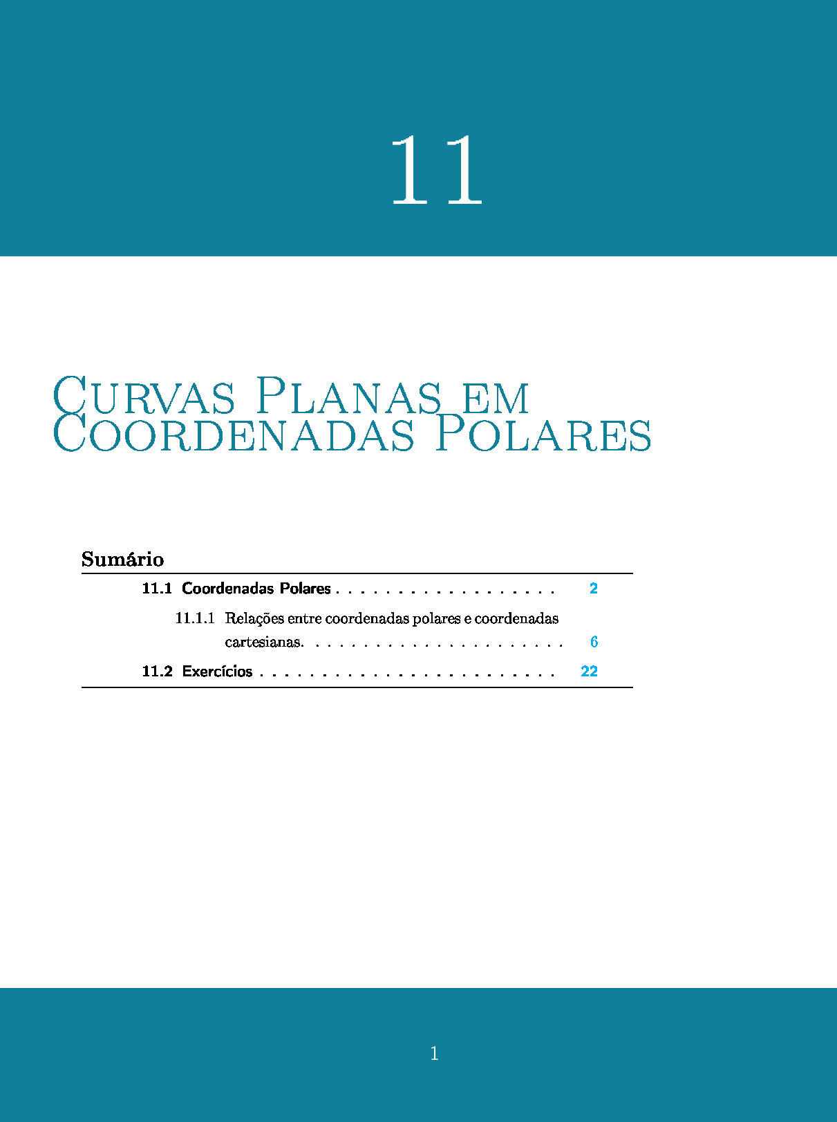 Curvas Planas em Coordenadas Polares. PDF