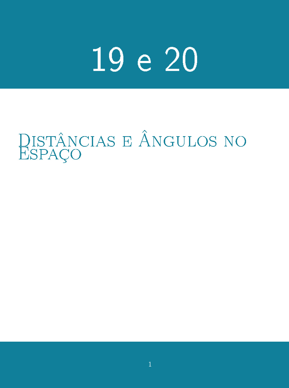 Distâncias e Ângulos no Espaço