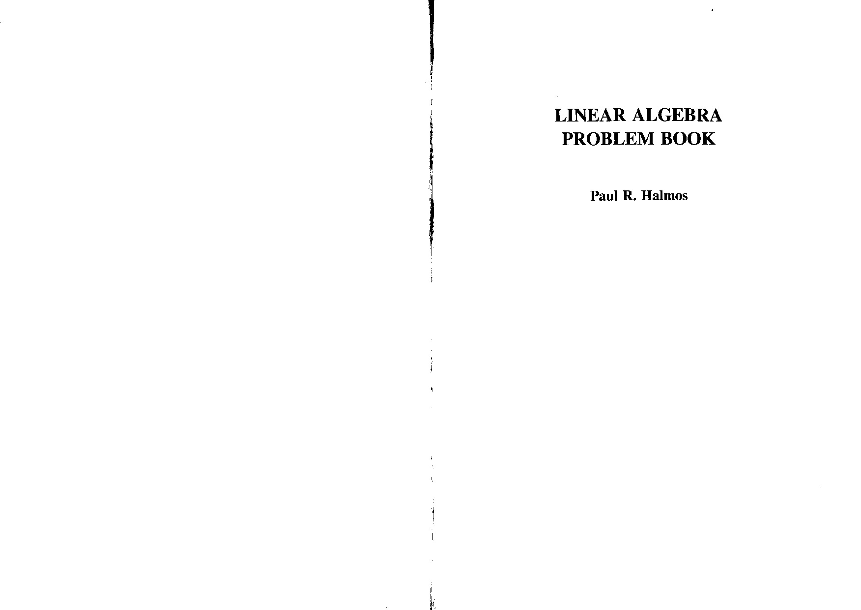 Livro “Linear Algebra Problem Book” – P. R. Halmos – (Mathematical Association of America, 1995) [PDF]