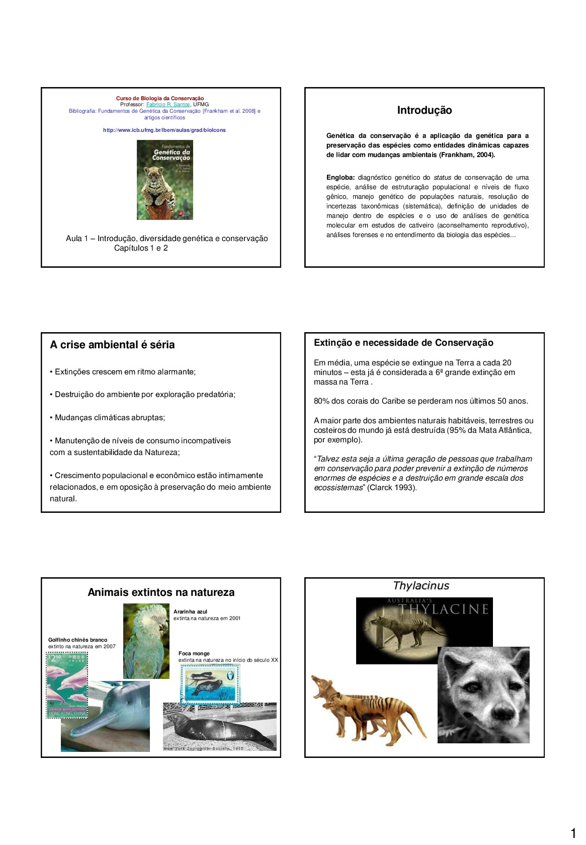 Introdução: diversidade genética e conservação [Fabrício R. Santos]