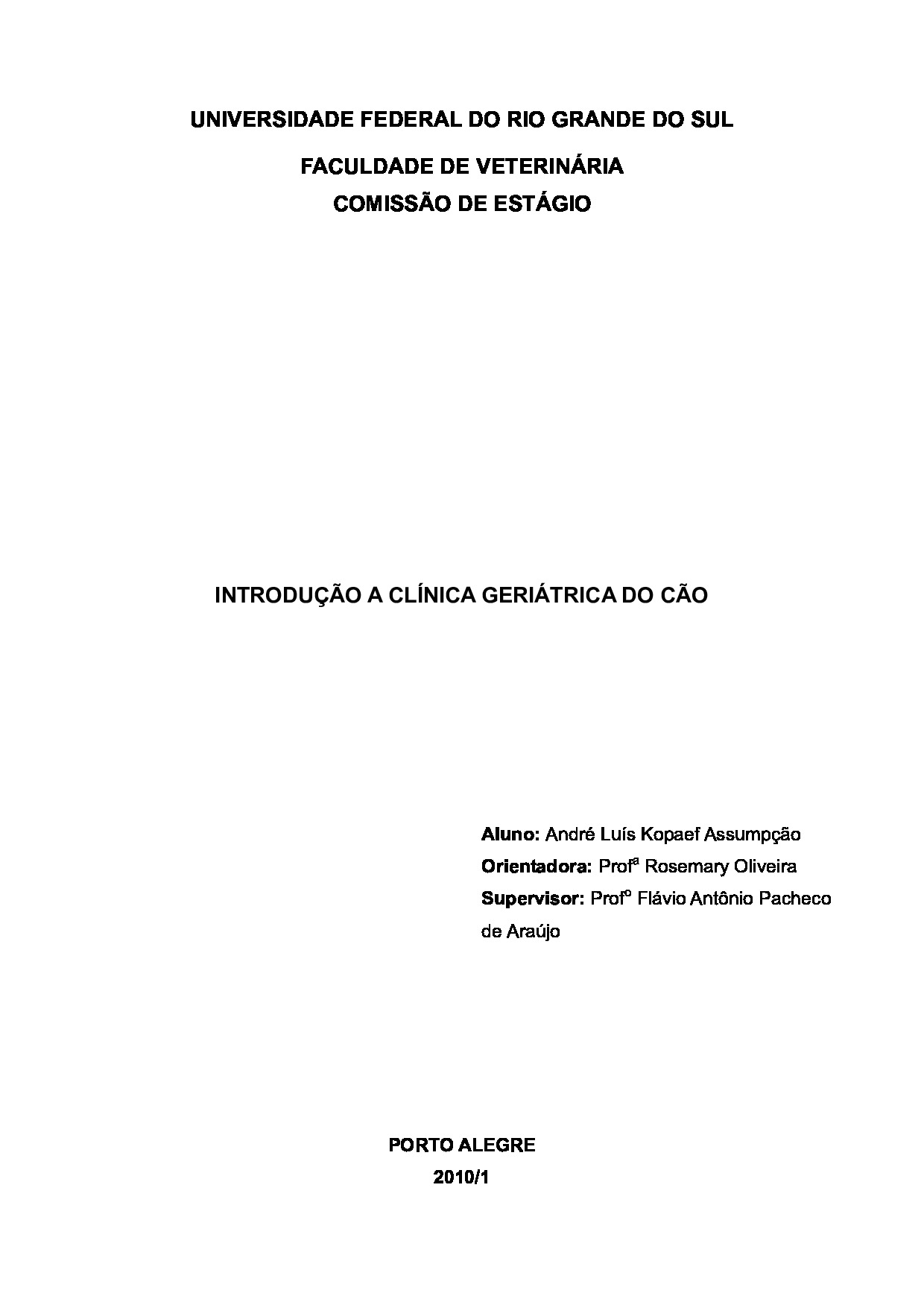 Introdução a clínica geriátrica do cão pdf