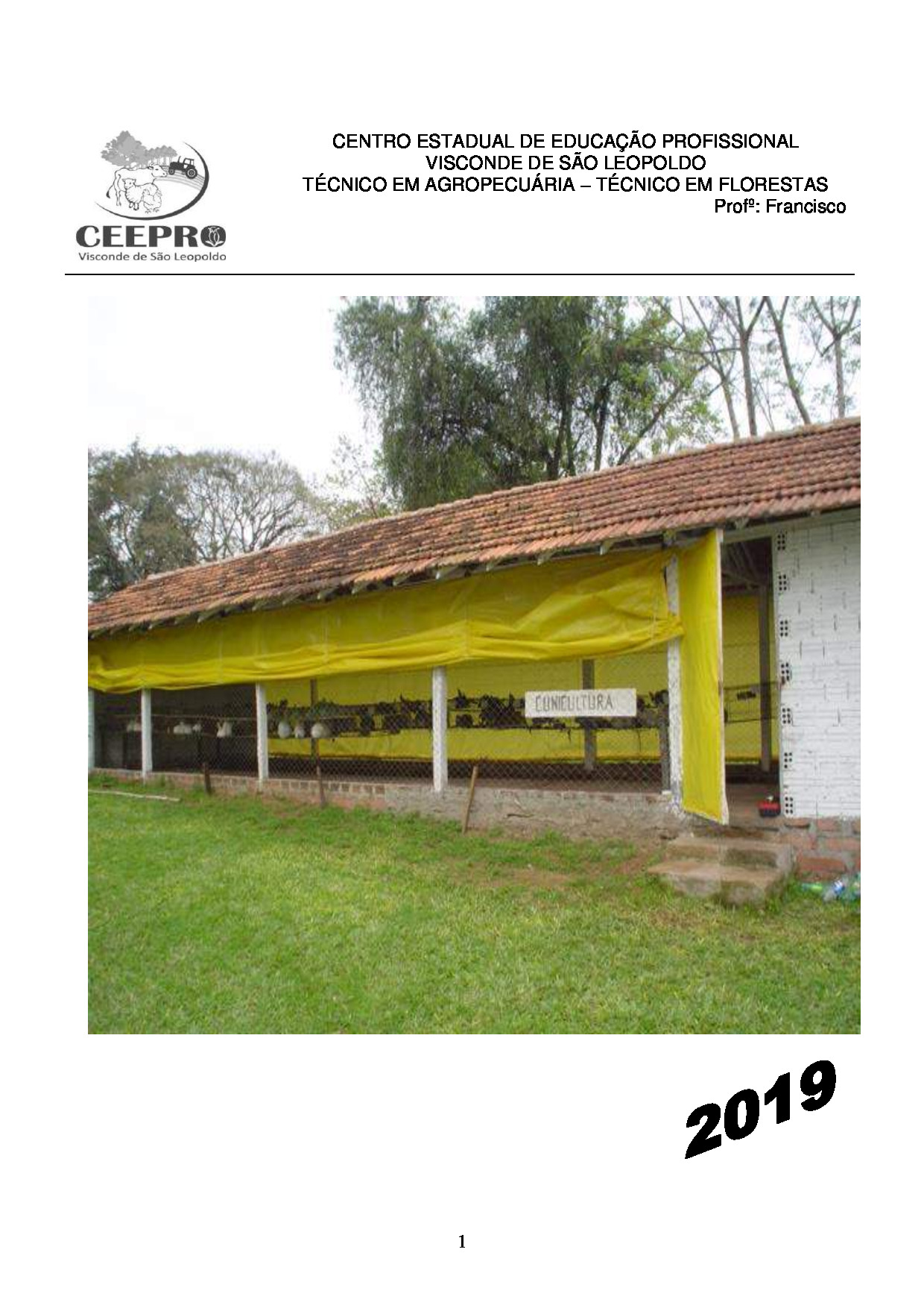 Cunicultura – Prof. Francisco