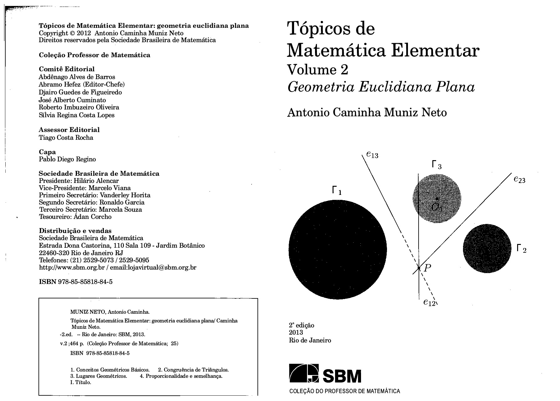Tópicos de Matemática Elementar Volume 2  Geometria Euclidiana Plana – (2ª Edição) SBM  | Livro PDF