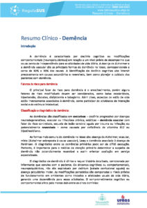Resumo clínico – Demência