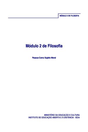 Módulo 1 de Filosofia do 2º Ciclo | PESD | IEDA – Moçambique [PDF]