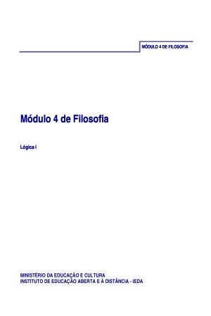 Módulo 4 de Filosofia do 2º Ciclo | PESD | IEDA – Moçambique [PDF]