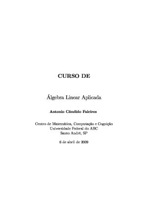 Livro “Álgebra Linear Aplicada” – Faleiros – (UFABC, 2024) [PDF]