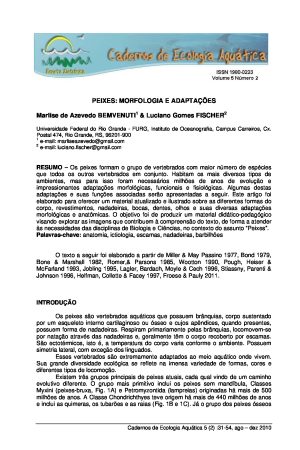 Peixes: morfologia e adaptações (Marlise de Azevedo Bemvenuti e Luciano Gomes Fischer)