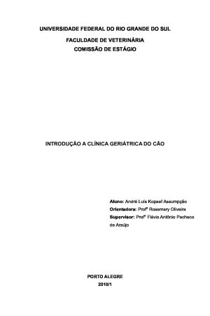 Introdução a clínica geriátrica do cão pdf