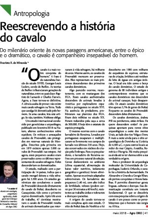 [Artigo] Reescrevendo a história do cavalo – Evaristo E. de Mirand