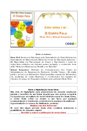 O Corpo Fala sem Palavras – O Corpo Fala sem Palavras