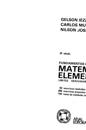 Livro “Fundamentos da Matemática Elementar – Volume 8: Limites, Derivadas e Integrais” – (3ª Edição) [PDF]